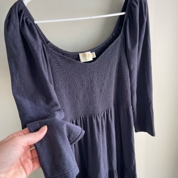 Nation LTD Noel Tiered Babydoll Mini Dress - Navy Blue - Size Medium - Picture 8 of 15